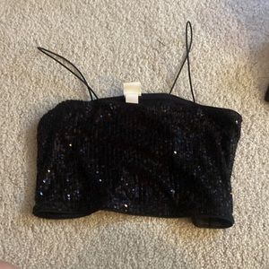 sparkly cropped tank